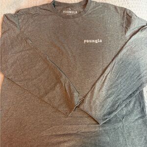 YoungLA Men's Heather Gray Long Sleeve Tee